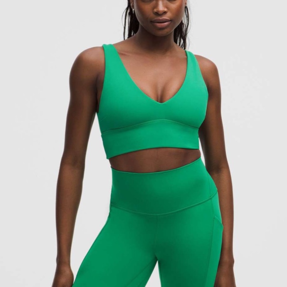 Lululemon Align V-Neck Bra *Light Support, C/D Cup Raceway Green size 8